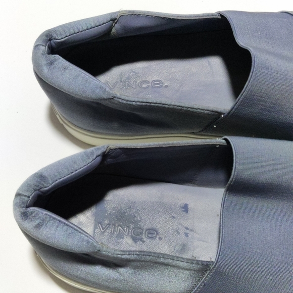 Vince blue satin slip on casual shoe sneaker 8 - Picture 7 of 10